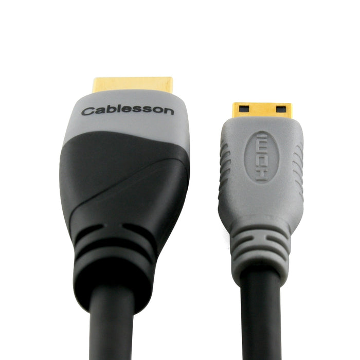 Cablesson Ivuna High Speed Mini HDMI to HDMI Cable with Ethernet 1.5m (Type C) compatible with HDMI 2.1, 2.0a, 2.0, 1.4a - 4k, Ultra HD, ARC, HDR, 2160p - Black for Tablets Camcorder Cameras - hdmicouk