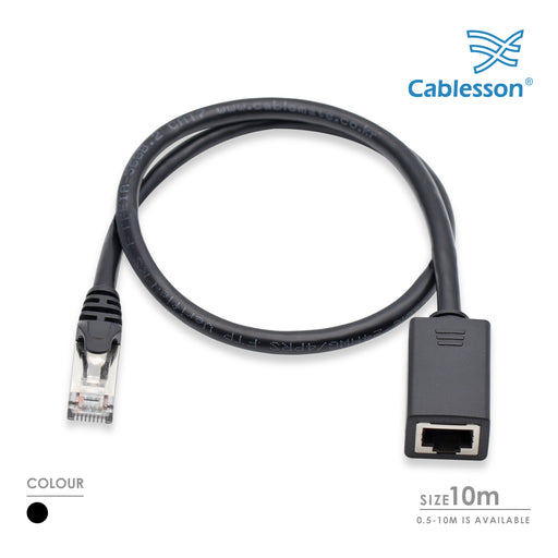 Cablesson 10m Cat6 Ethernet LAN cable RJ45 Connector 2 Pack Black - hdmicouk
