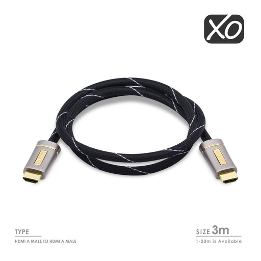 XO Platinum 3M XO PLATINUM HDMI TO HDMI Cable -Siliver - hdmicouk