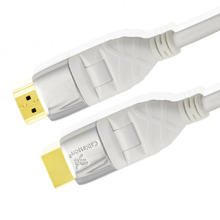 Cablesson 1X4 HDMI 2.0 Splitter WITH EDID (18G) v2+Mackuna Flex Plus 3m High Speed HDMI Cable with Ethernet.