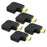5 Pack Cablesson Vertical Flat Left 270 Degree HDMI Adapter