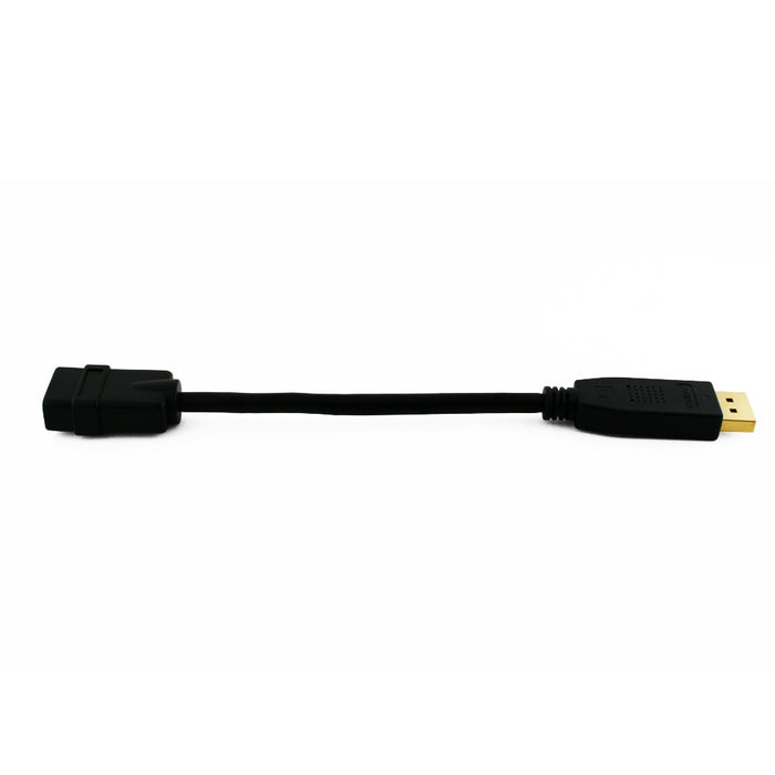 Cablesson 200mm Male to Female HDMI DisplayPort Adapter Cable - Black - hdmicouk