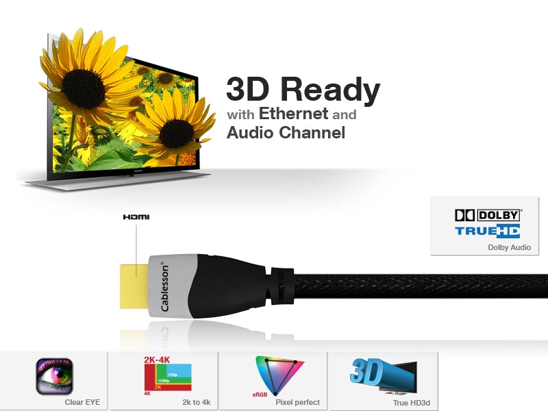 Ikuna Advanced High Speed 3m HDMI Cable with Ethernet