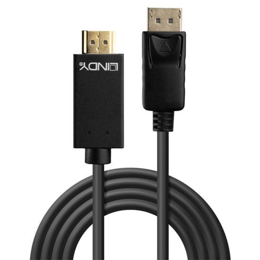 LINDY 36920 0.5m DisplayPort to HDMI 10.2G Cable, Black
