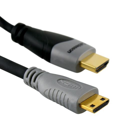 Ivuna 1M (1 Meter) High Speed Meter Mini HDMI to HDMI Cable (Latest 1.4 / 2.0 version) 1080p Full HD 3D & Audio Return Channel - Ideal For Connecting HD Devices using the Mini HDMI connector, For Tablets Camcorder Cameras or any device with Mini HD Port - hdmicouk