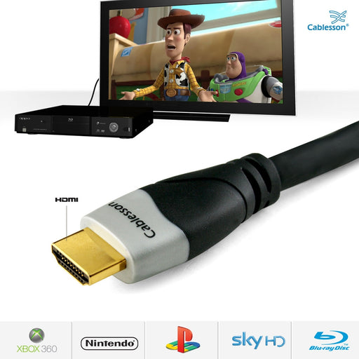 Cablesson Ivuna 18m High Speed HDMI Cable - Black - hdmicouk