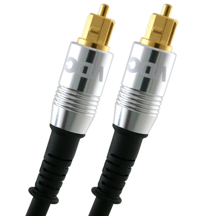 VDC 5m Optical TOSLINK Digital Audio SPDIF Cable Grey 24k Gold Casing. Compatible with PS4/PS3, Xbox One, Wii, Sky Q, Sky HD, HD TVs, DVD, Blu-Rays, AV Amp. - hdmicouk