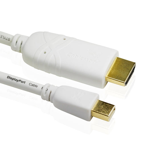 Cablesson 1m Mini Display Port to HDMI Cable White - hdmicouk