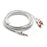 XO 1m 3.5mm Jack to 2 x Phone Plugs - Aux Audio Lead Cable - White - hdmicouk