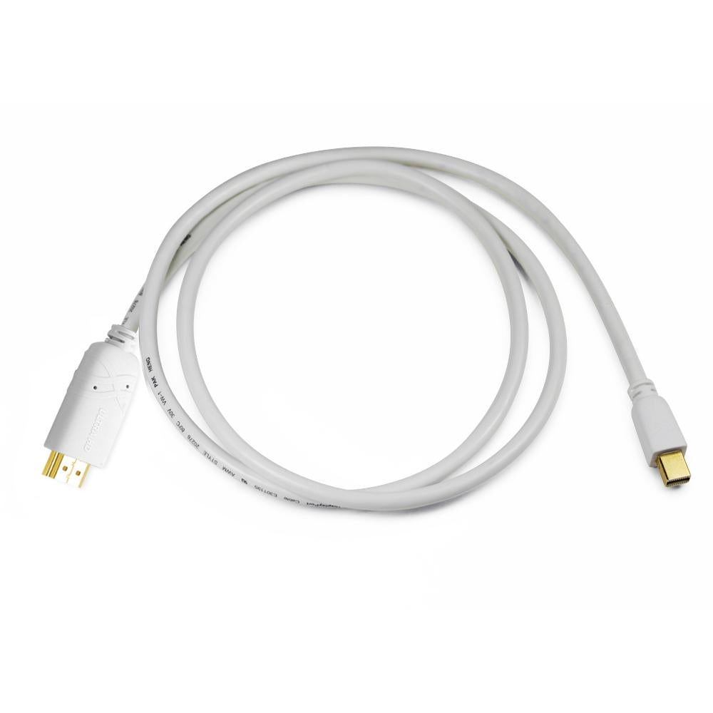 Cablesson 2m Mini Display Port 1.2 to HDMI 2.0 Male Cable White - hdmicouk