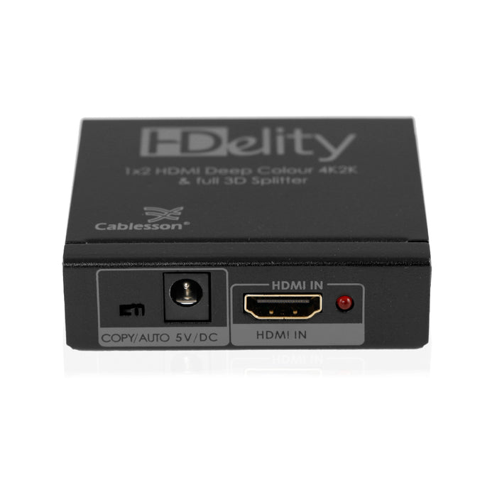 Cablesson HDelity 1x2 HDMI splitter with 4K2K (Adv EDID)+XO Platinum 1.5m High Speed HDMI Cable with Ethernet - Silver