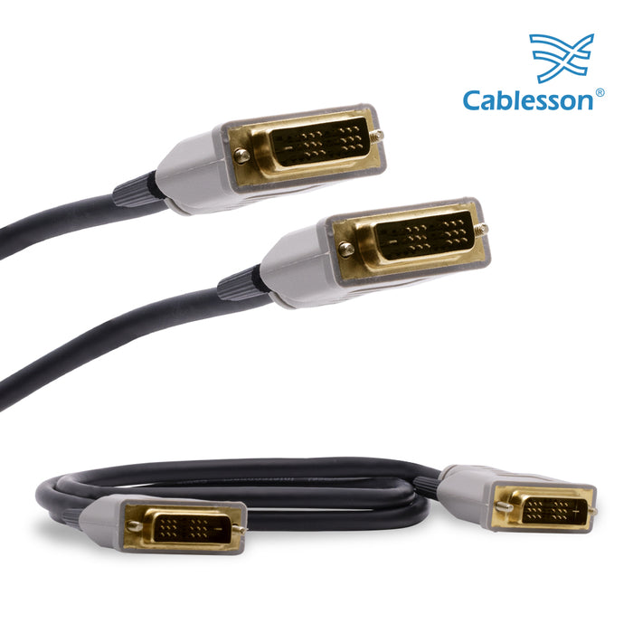 Cablesson 5m DVI to DVI cable - Black - hdmicouk