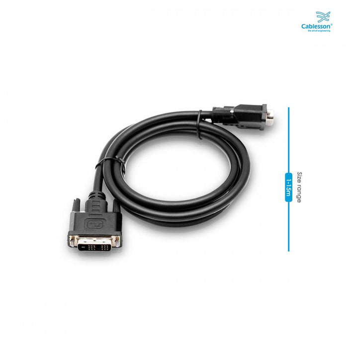 Cablesson 1m DVI to DVI cable - Black - hdmicouk