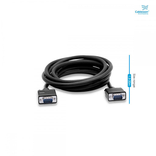 Cablesson 5m VGA to VGA cable -Black - hdmicouk
