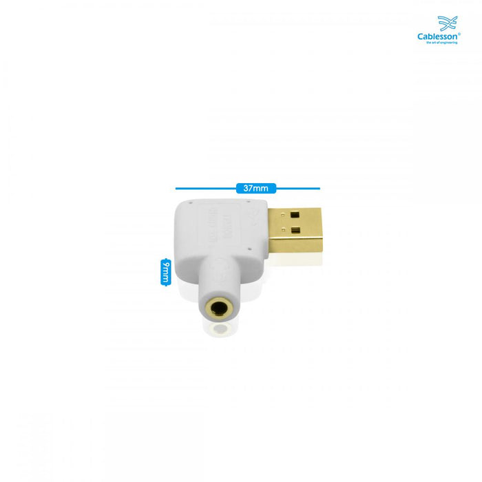 Cablesson USB to 3.5 Audio Converter White - hdmicouk