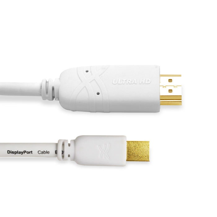 Cablesson 3m Mini Display Port 1.2 to HDMI 2.0 Male Cable White - hdmicouk