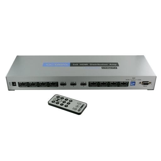Octava HDDA38-UK 3x8 HDMI Splitter / Distribution Amp - hdmicouk