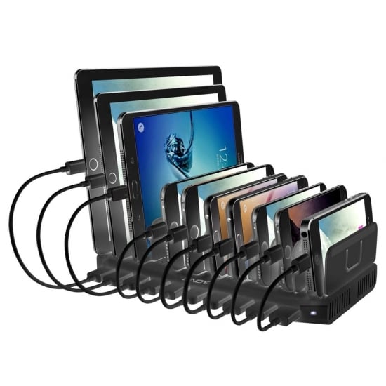 Lindy 10 Port USB Charging Station For Tablets and Smartphones
