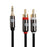 XO 3m 3.5 jack to RCA Male to Male lead Stereo Audio Cable - Black - hdmicouk