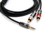 XO 3.5mm Male to 2 x RCA male Stereo Audio Cable - 3.5 jack to RCA Male to Male lead - 10m, Black- Gold plated connectors. - hdmicouk