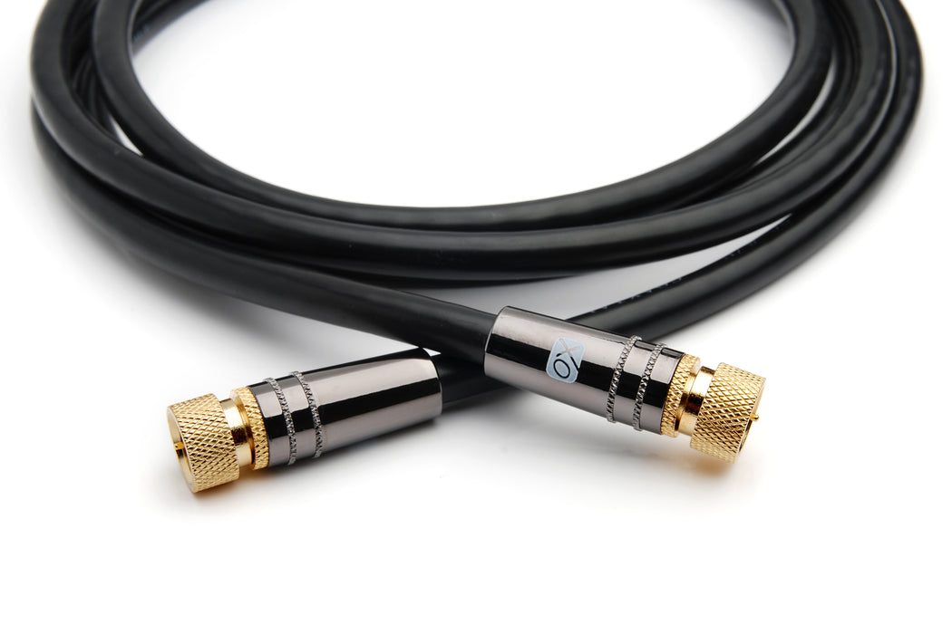 XO Antenna F Cable Female socket to Female socket TV Aerial Coaxial Cable - 5m - Black - hdmicouk