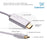 Cablesson 1M USB Type C male to HDMI male adapter cable with aluminum shells 4K at 30Hz (UHD 4Kx2K, Thunderbolt 3 Compatible) Adapter Converter for Samsung Galaxy S9 S8 Plus, Huawei P20 - White