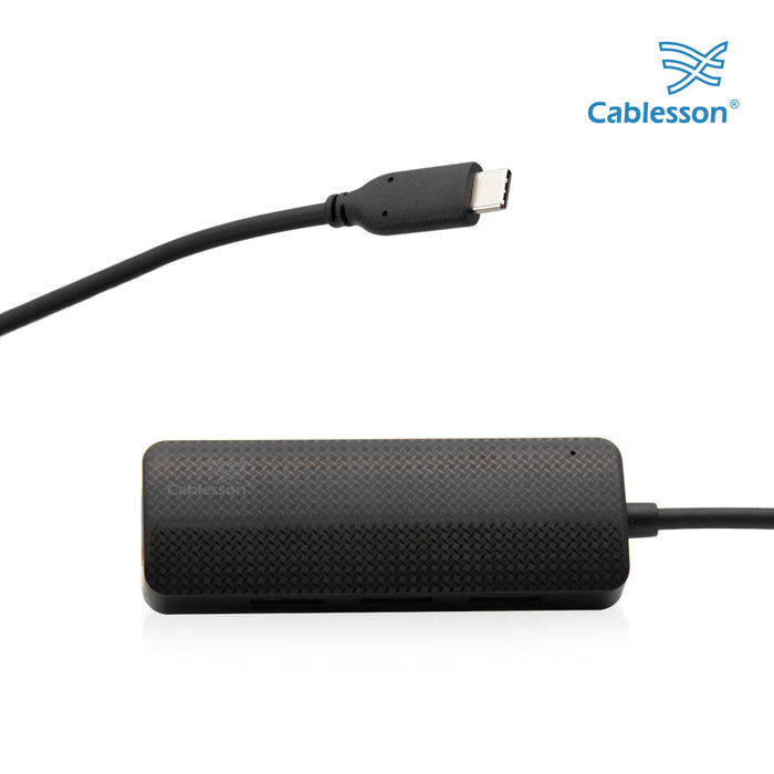 Cablesson USB-C to 4 x USB 3.0 HUB Cable 250mm - Black & White