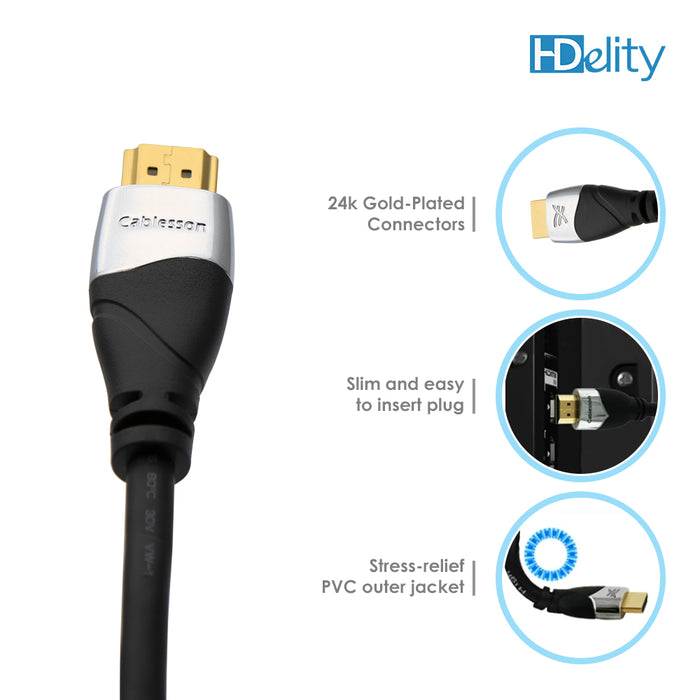 Ivuna Advanced HDMI 2.1 Cable - Male to Male | 0.5m-2m - Black