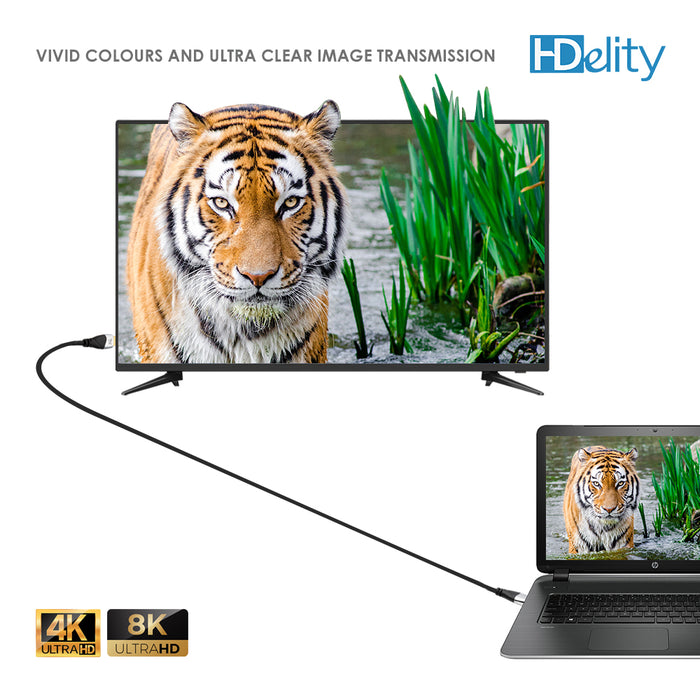 Ivuna Advanced HDMI 2.1 Cable - Male to Male | 0.5m-2m - Black