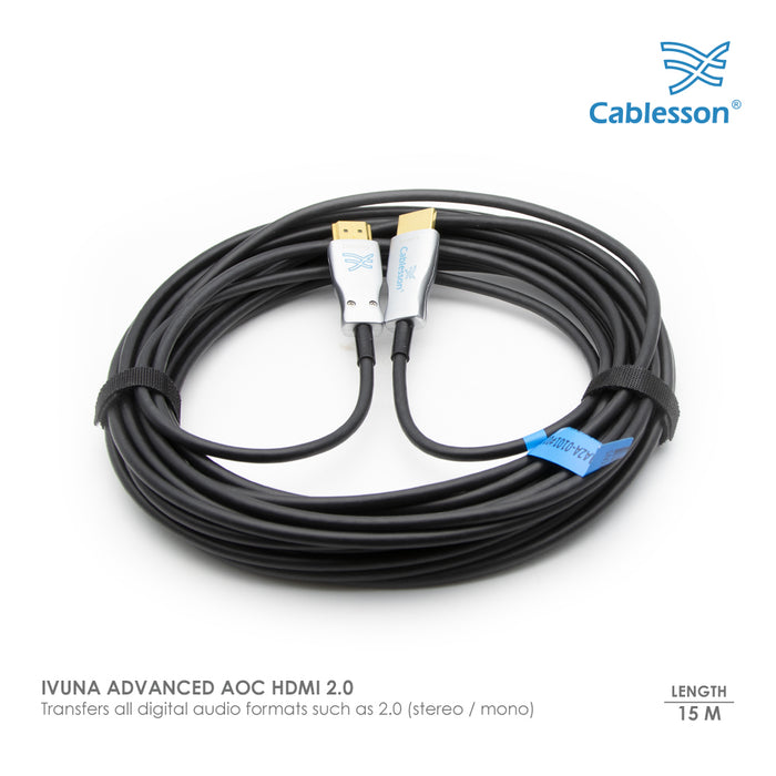 Ivuna Advanced AOC HDMI 2.0 Cable - 4K Ultra 3840 x 2160 @ 60Hz | 10m - 30m