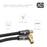 XO - Male to Male Shielded TV/AV Aerial Coaxial Cable Gold Plated Connector - Black - hdmicouk