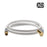 XO - Male to Male Shielded TV/AV Aerial Coaxial Cable with 90 Degree Right Angled Gold Plated Connector - 3m - White