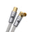 XO - 2m Male to Male Shielded TV/AV Aerial Coaxial Cable - White - hdmicouk