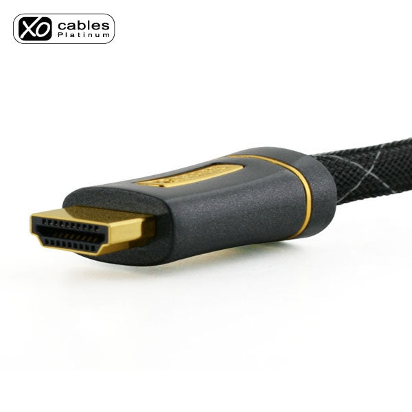 XO Platinum II 1.5m High Speed HDMI Cable (HDMI Type A, HDMI 2.1/2.0b/2.0a/2.0/1.4) - 4K, 3D, UHD, ARC, Full HD, Ultra HD, 2160p, HDR - for PS4, Xbox One, Wii, Sky Q, LCD, LED, UHD, 4k TVs - Black - hdmicouk