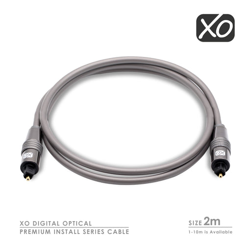 XO 2mOptical TOSLINK Digital Audio SPDIF Cable - Black - hdmicouk