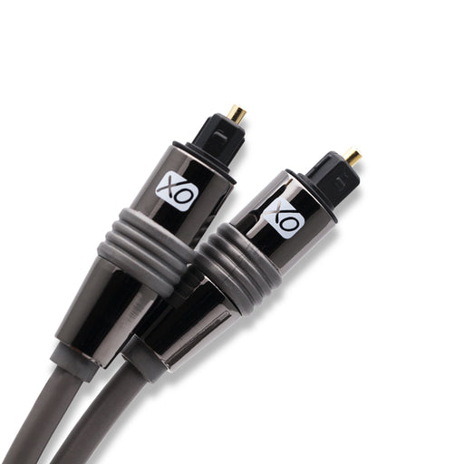 XO 3m Optical TOSLINK Digital Audio SPDIF Cable - Black - hdmicouk