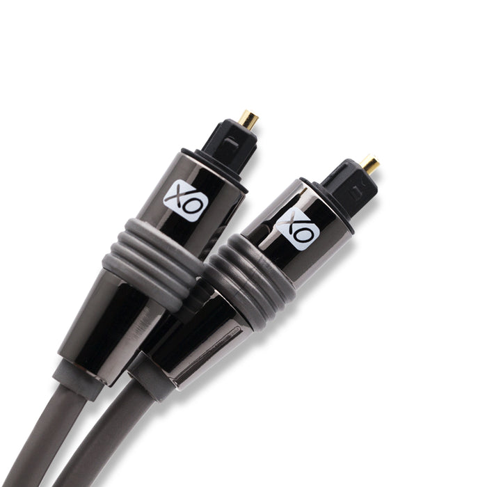XO Premium Install 7.5m Optical TOSLINK Digital Audio SPDIF Cable - Black. Compatible with PS4/PS3, Xbox One, Wii, Sky Q, Sky HD, HD TVs, DVD, Blu-Rays, AV Amp. - hdmicouk