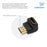Cablesson - Mini Displayport male to HDMI male cable 2 Metre and Cablesson Right Angle HDMI Adapter 90 Degree