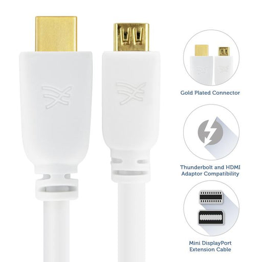 Cablesson Mini Display Port Extension Cable Male to Female Thunderbolt Connection - hdmicouk