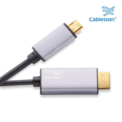 Cablesson USB Type C male to HDMI male adapter cable with aluminum shells 4K at 30Hz (UHD 4Kx2K) Adapter Converter for iMac 2017,Macbook Pro 2017 2016,Samsung Galaxy S9 S8-Black