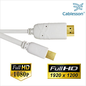 Cablesson 2 Pack Mini DP to HDMI Male Cable - 2m