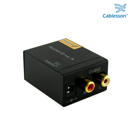 Cablesson Digital to Analogue Audio Converter - 2 Pack - Black