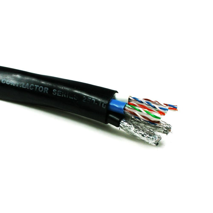 VDC Contractor Series Multimedia Hybrid Cable (2 x Cat 6 U/UTP, 1 x Cat 5E U/UTP and 2 quad shielded RG6), Black 250-100-212 - 150m - hdmicouk