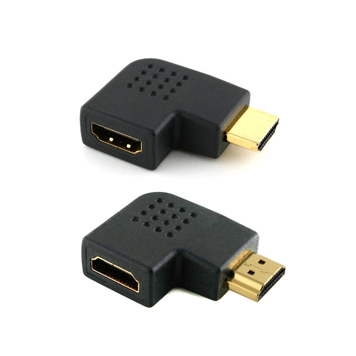 2 Pack Cablesson Vertical Flat Left 90 & 270 Degree HDMI Adapter