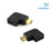 Cablesson HDMI 2.0 Adapter - Vertical Flat Left 270 & 90 Degree - 4 Pack