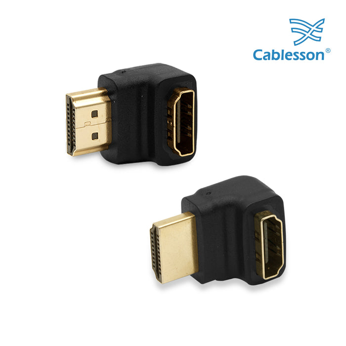 Cablesson HDMI 2.0 Adapter - Right Angle 90 & 270 Degree - 2 Pack