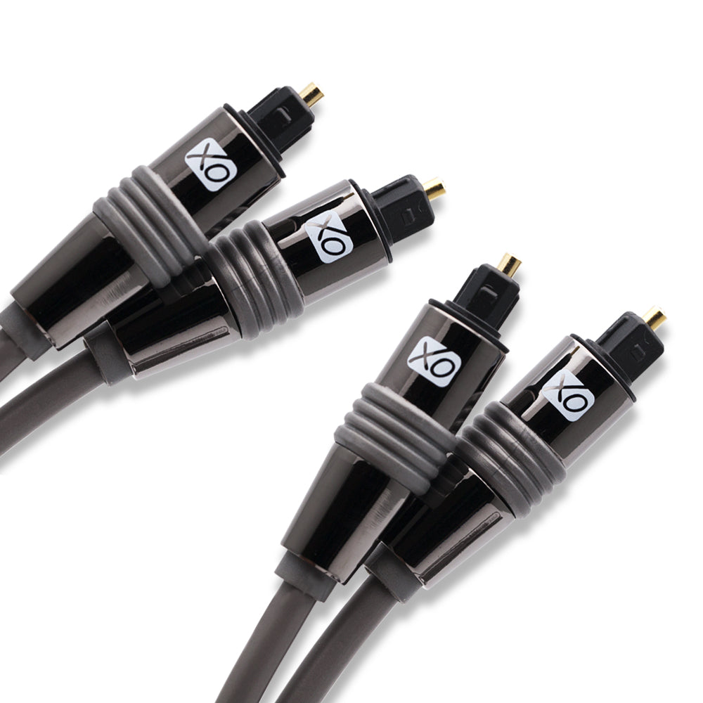 2 Pack XO Digital Optical Cable 2m / 2 Metre Premium Install Series