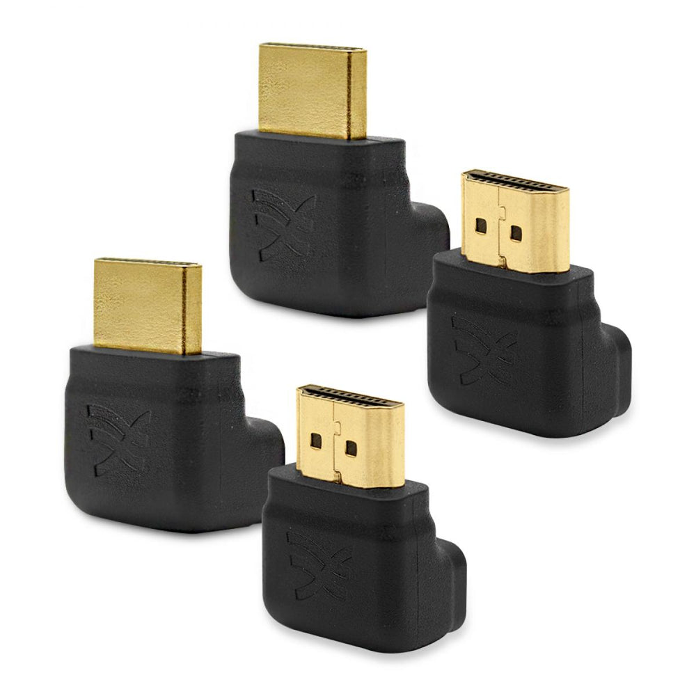 4 Pack Cablesson Right Angle 2 x 90 & 2 x 270 Degree HDMI Adapter