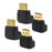 4 Pack Cablesson Right Angle 2 x 90 & 2 x 270 Degree HDMI Adapter