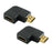 2 Pack Cablesson Vertical Flat Left 90 Degree HDMI Adapter